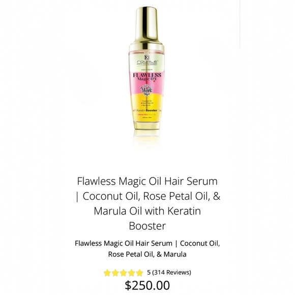 Flawless Magic Oil Hair Serum | Coconut Oil, Rose Petal Oil, & Marula Oil - Picture 2 of 12